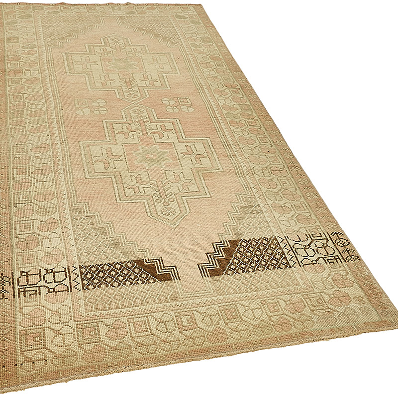 Vintage Turkish Hand-Knotted Rug - 4'  x 8' 2" (48" x 98") - K0091010