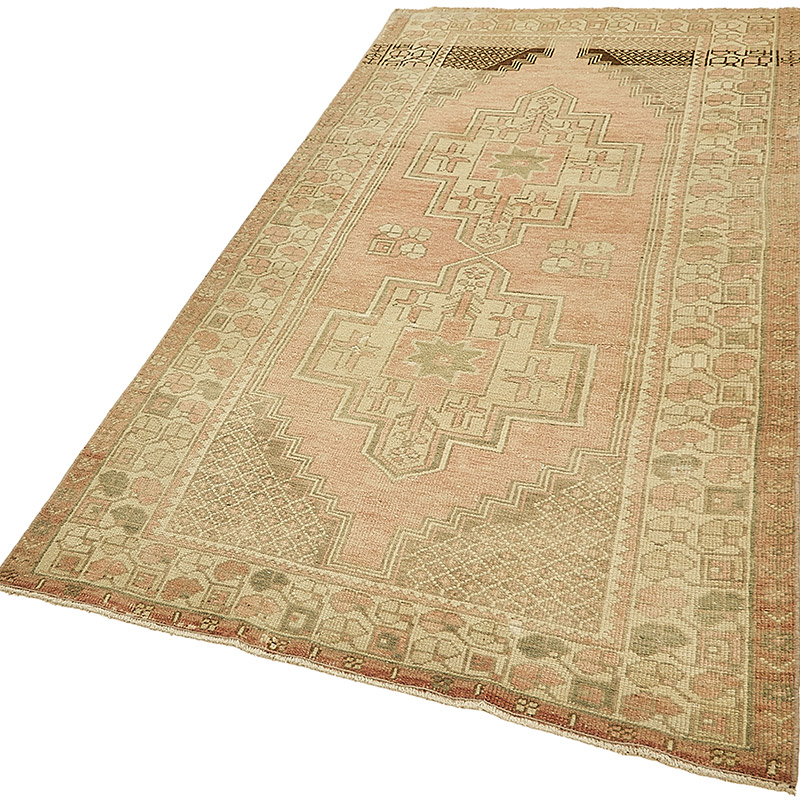 Vintage Turkish Hand-Knotted Rug - 4'  x 8' 2" (48" x 98") - K0091010