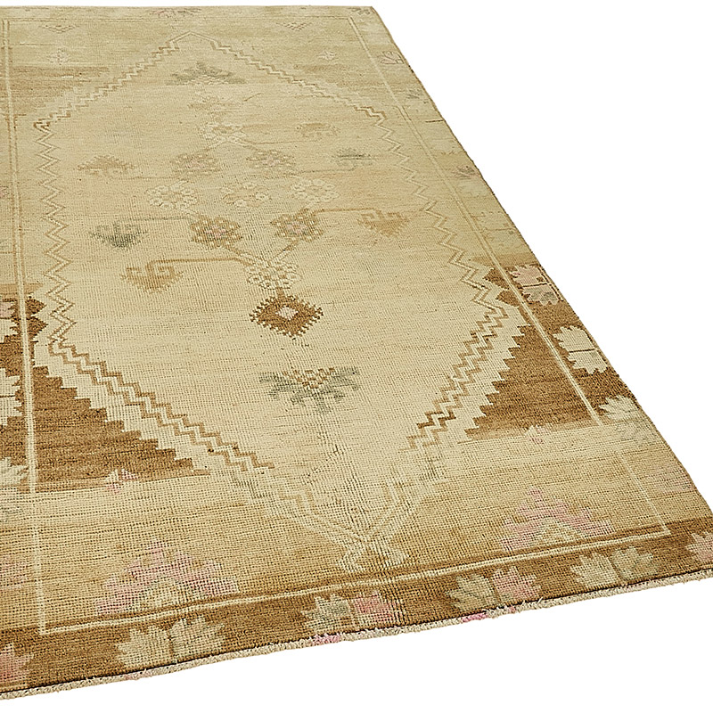 Vintage Turkish Hand-Knotted Rug - 3' 11" x 7' 1" (47" x 85") - K0091014