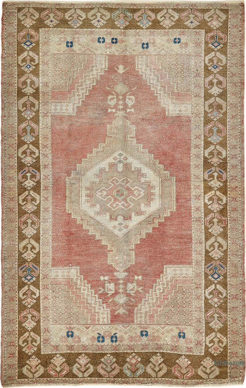 Vintage Turkish Hand-Knotted Rug - 3' 7