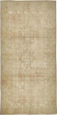 Vintage Turkish Hand-Knotted Rug - 3' 2" x 6' 3" (38" x 75")