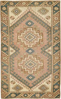 El Dokuma Vintage Halı - 65 cm x 110 cm