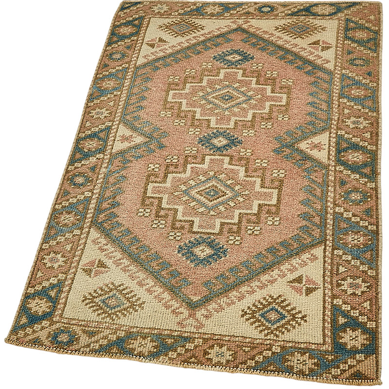 El Dokuma Vintage Halı - 65 cm x 110 cm - K0091022