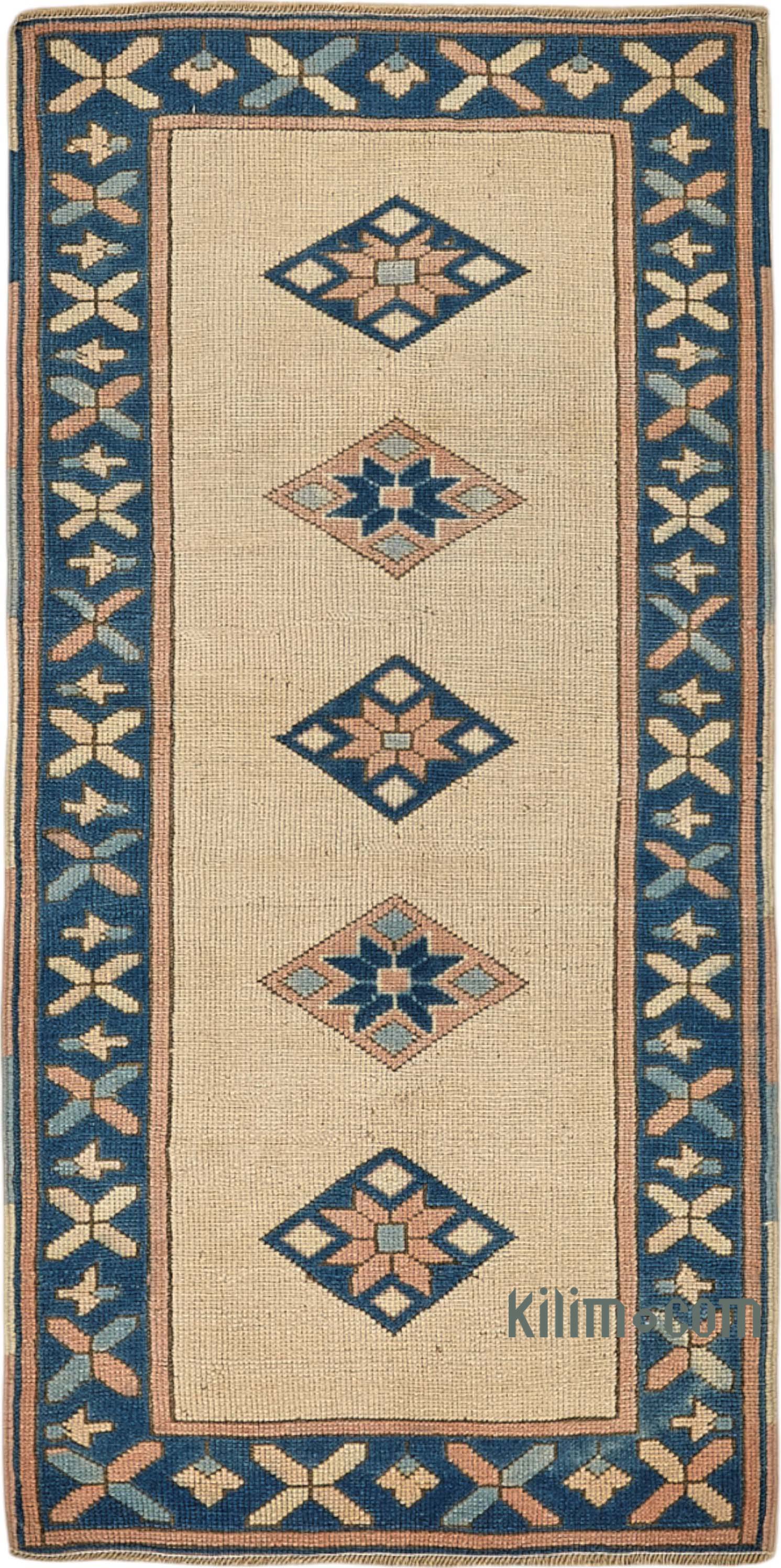 Vintage Turkish Hand-Knotted Rug - 2' 6