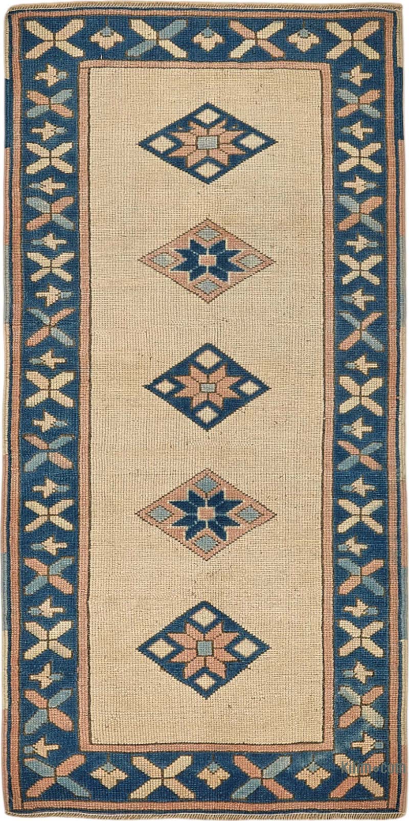 Vintage Turkish Hand-Knotted Rug - 2' 6