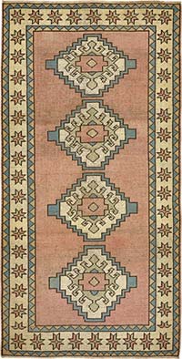 El Dokuma Vintage Hali - 104 cm x 196 cm