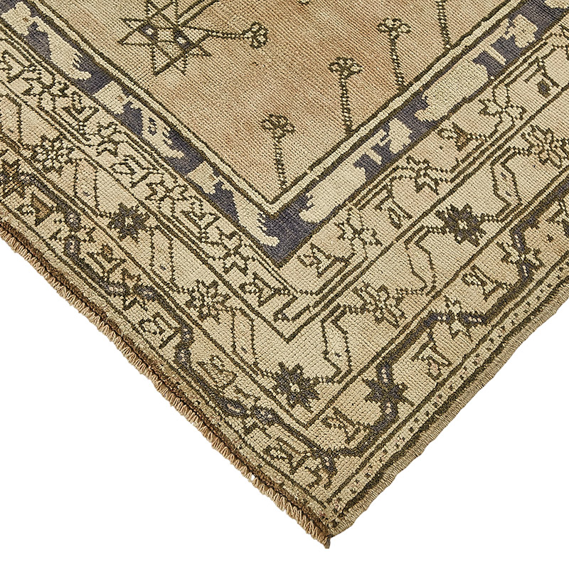 Alfombra Vintage Turca Anudada a Mano - 104 cm x 195 cm - K0091027