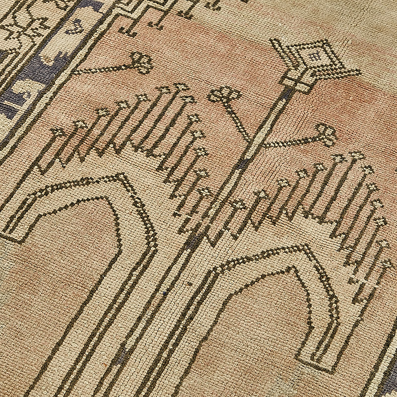 Alfombra Vintage Turca Anudada a Mano - 104 cm x 195 cm - K0091027