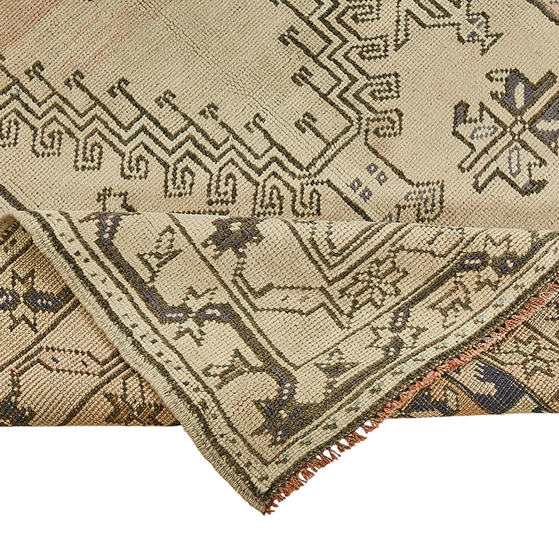 Alfombra Vintage Turca Anudada a Mano - 104 cm x 195 cm - K0091027