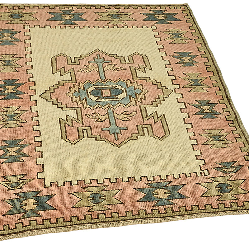 Vintage Turkish Hand-Knotted Rug - 3' 1" x 3' 5" (37" x 41") - K0091031