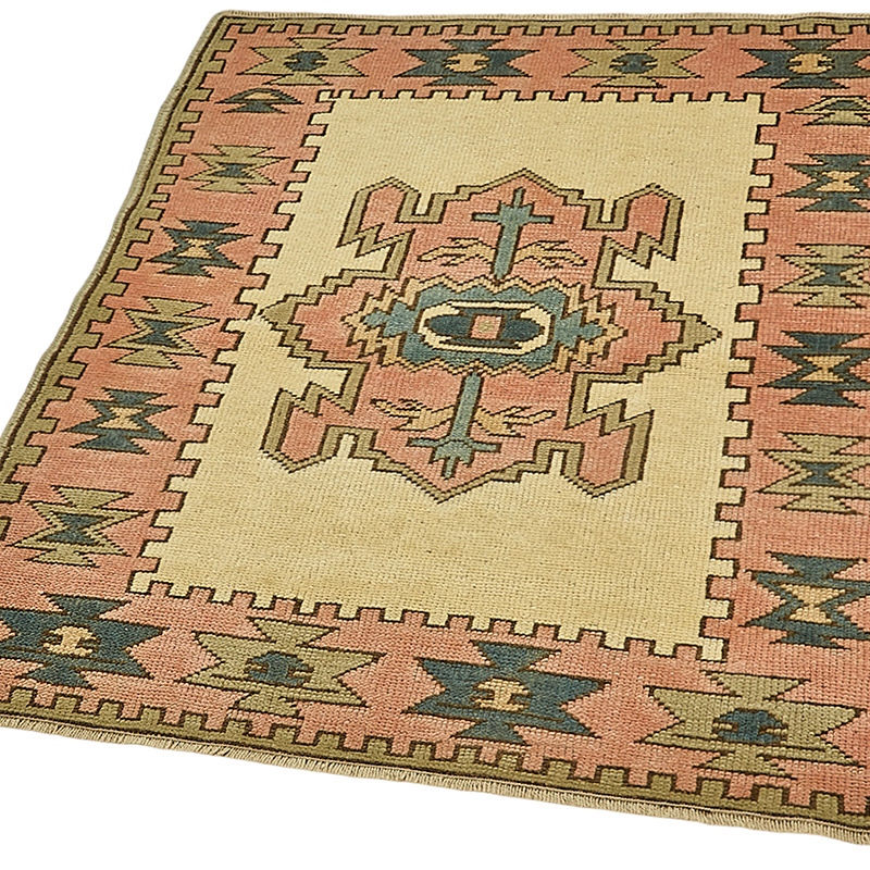 Vintage Turkish Hand-Knotted Rug - 3' 1" x 3' 5" (37" x 41") - K0091031