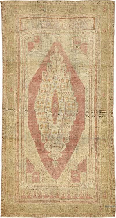 El Dokuma Vintage Halı - 110 cm x 205 cm