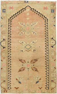 Vintage Turkish Hand-Knotted Rug - 2' 7" x 4' 1" (31" x 49")