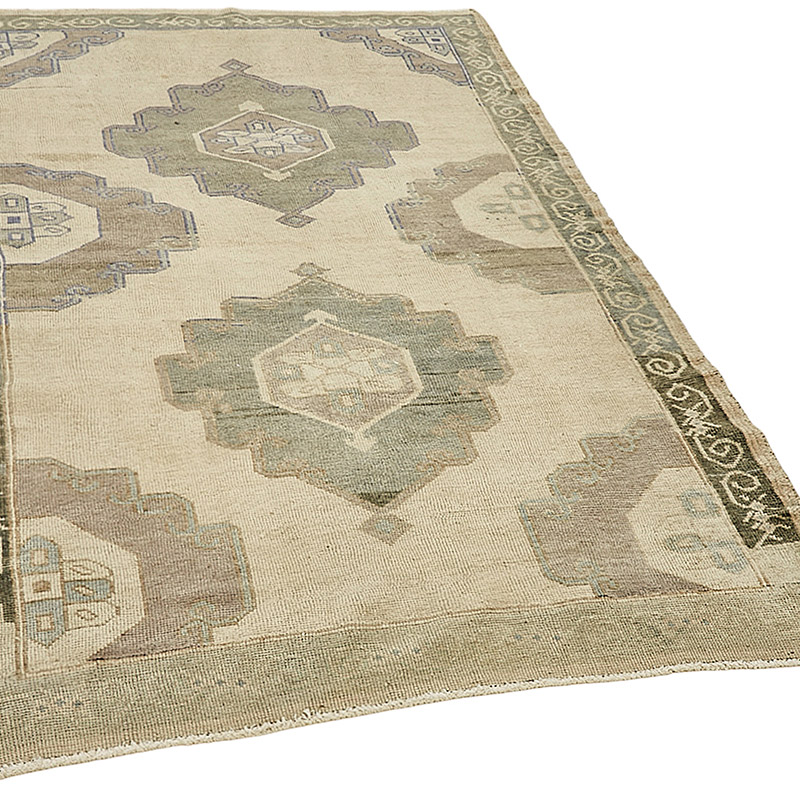 Alfombra Vintage Turca Anudada a Mano - 137 cm x 212 cm - K0091039