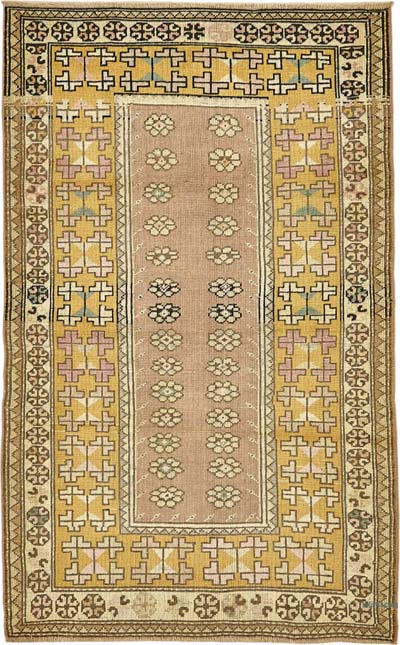 El Dokuma Vintage Halı - 100 cm x 160 cm