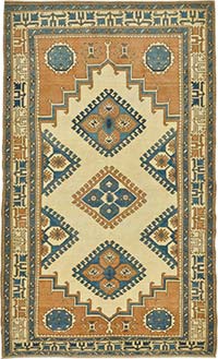El Dokuma Vintage Halı - 134 cm x 214 cm