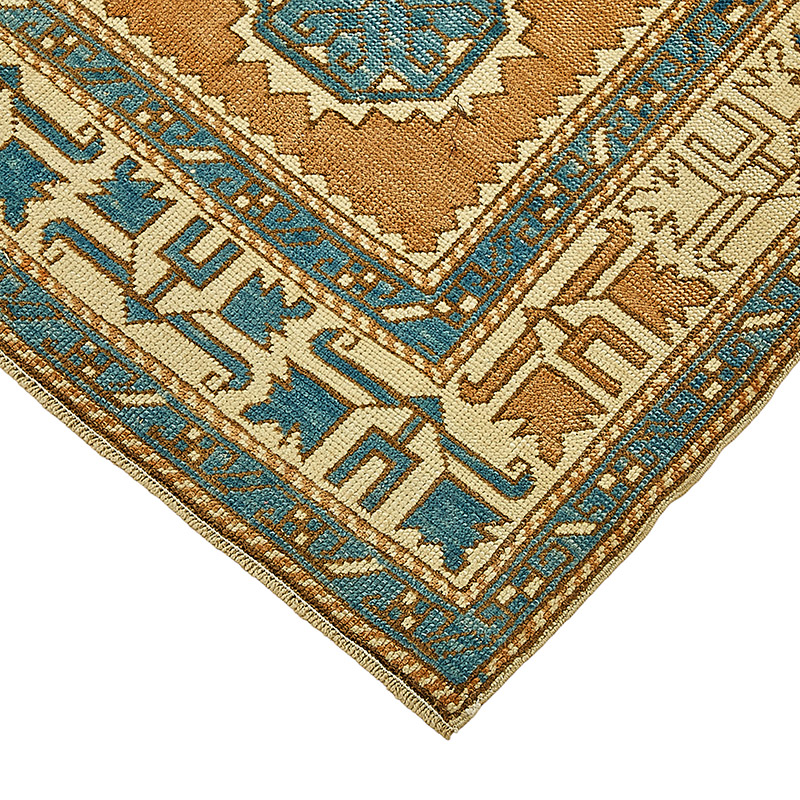 Alfombra Vintage Turca Anudada a Mano - 134 cm x 214 cm - K0091044