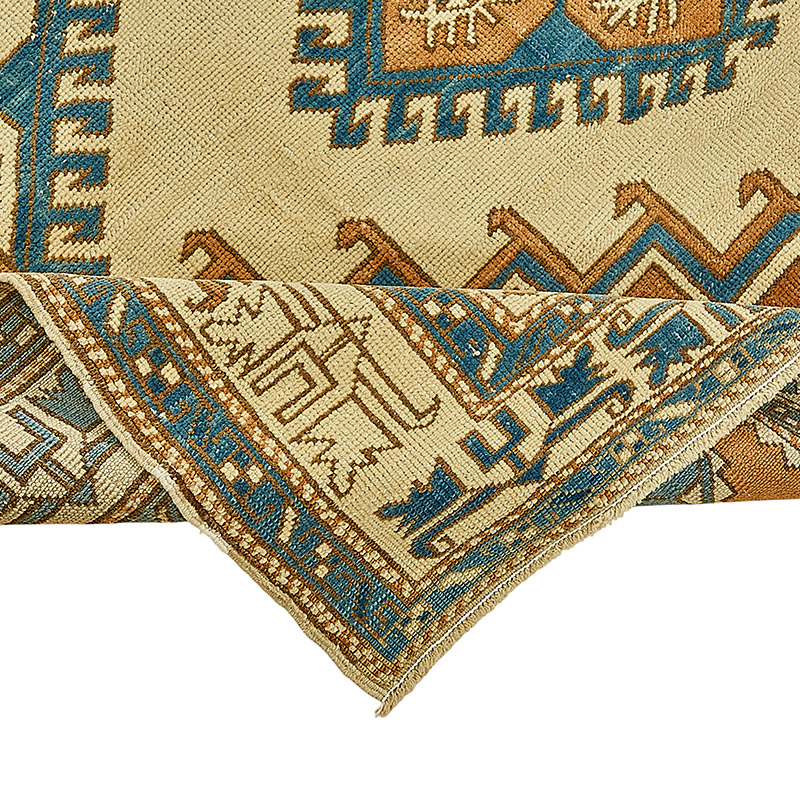 Alfombra Vintage Turca Anudada a Mano - 134 cm x 214 cm - K0091044