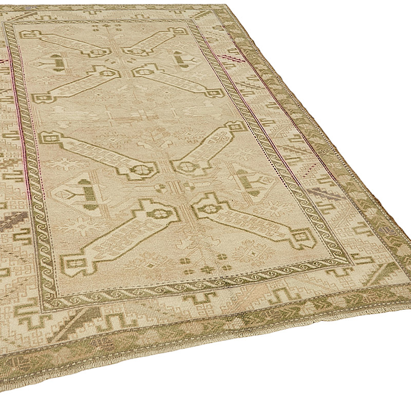 Alfombra Vintage Turca Anudada a Mano - 143 cm x 203 cm - K0091046
