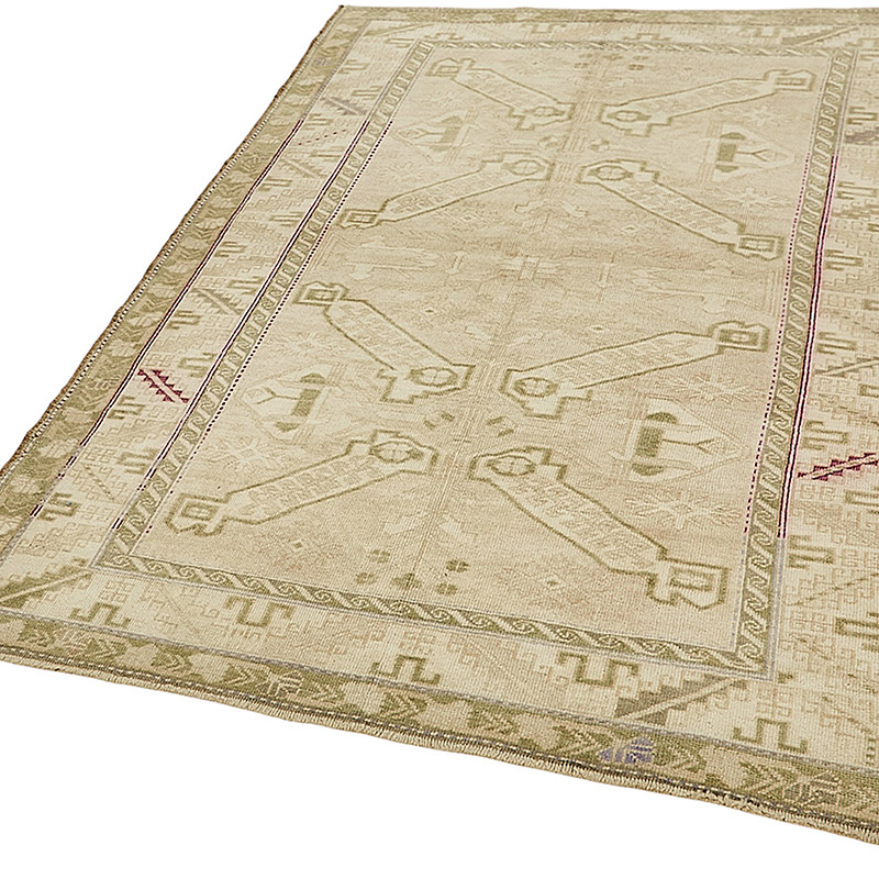 Alfombra Vintage Turca Anudada a Mano - 143 cm x 203 cm - K0091046