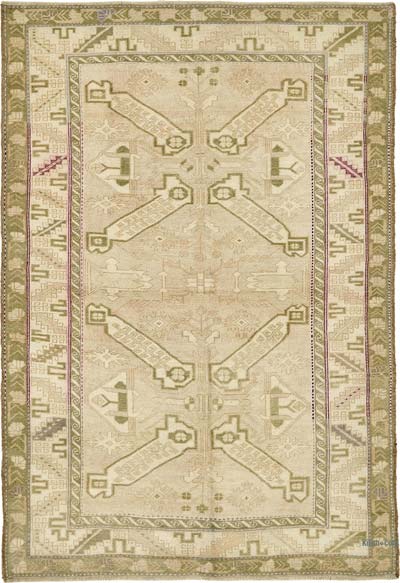 El Dokuma Vintage Halı - 143 cm x 203 cm