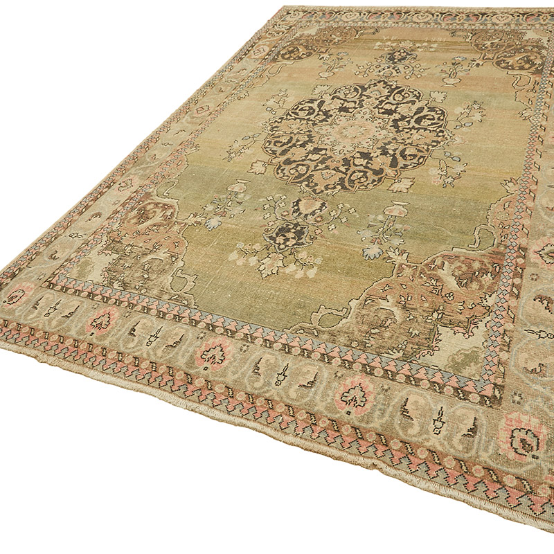Vintage Hand-Knotted Oriental Rug - 6' 7" x 10' 2" (79" x 122") - K0091049
