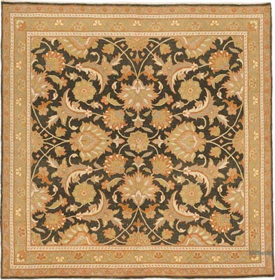 El Dokuma Vintage Halı - 185 cm x 185 cm