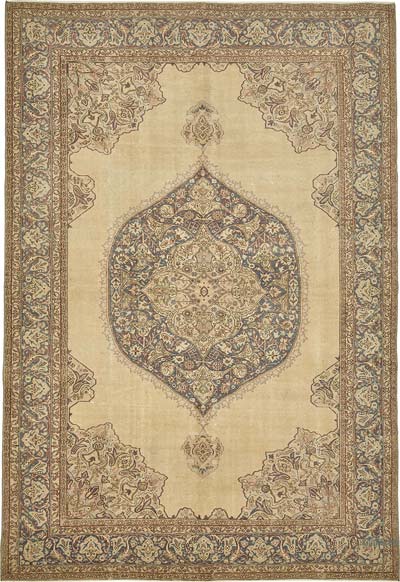 Vintage Hand-Knotted Oriental Rug - 6' 9" x 9' 11" (81" x 119")