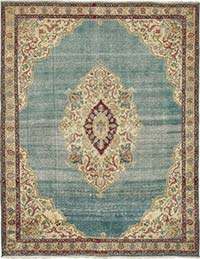 Vintage Hand-Knotted Oriental Rug - 9' 4" x 11' 9" (112" x 141")