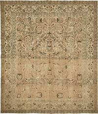 Vintage Hand-Knotted Oriental Rug - 9' 5" x 11' 2" (113" x 134")