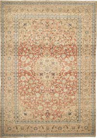 Vintage Hand-Knotted Oriental Rug - 9' 5" x 12' 10" (113" x 154")