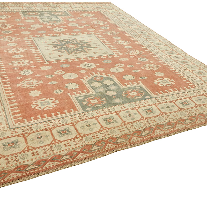 Vintage Hand-Knotted Oriental Rug - 9' 8" x 11' 10" (116" x 142") - K0091111