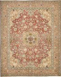 Alfombra Oriental Vintage Anudada a Mano - 304 cm x 376 cm