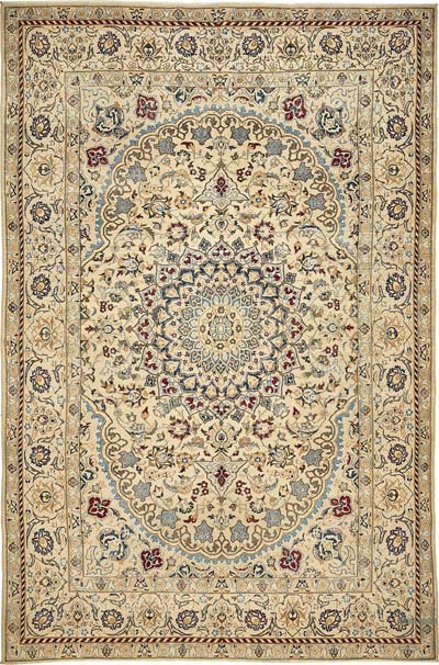 Vintage Hand-Knotted Oriental Rug - 6' 7" x 9' 10" (79" x 118")