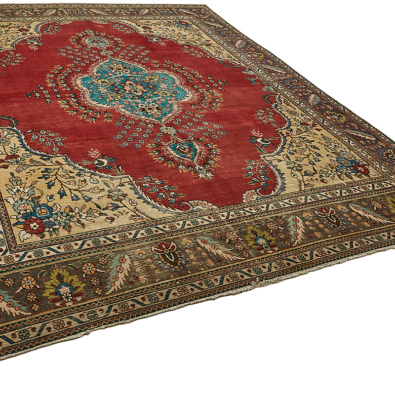Vintage Hand-Knotted Oriental Rug - 9' 11" x 12' 9" (119" x 153") - K0091122