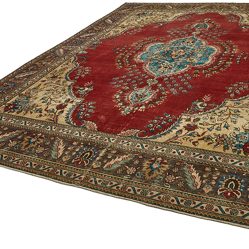 Vintage Hand-Knotted Oriental Rug - 9' 11" x 12' 9" (119" x 153") - K0091122