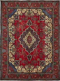 Vintage Hand-Knotted Oriental Rug - 9' 10" x 12' 10" (118" x 154")