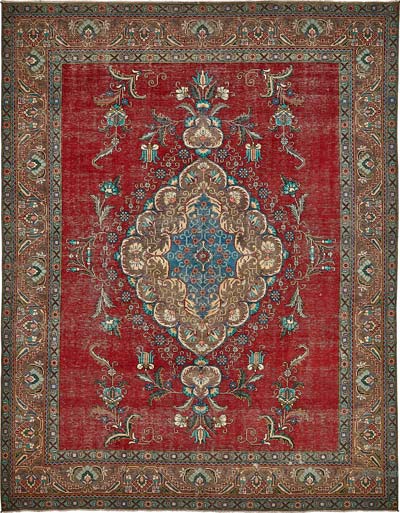 El Dokuma Vintage Halı - 303 cm x 392 cm