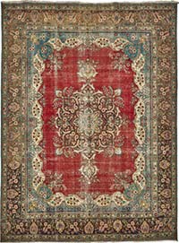 Alfombra Oriental Vintage Anudada a Mano - 293 cm x 387 cm