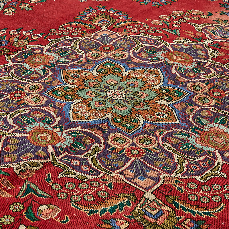 Vintage Hand-Knotted Oriental Rug - 9' 7" x 12' 8" (115" x 152") - K0091132