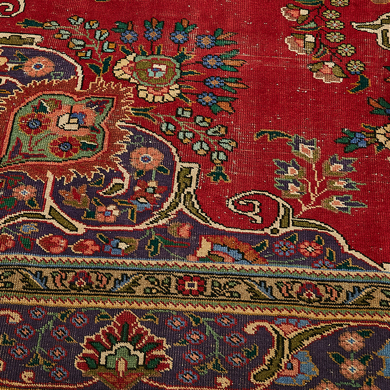 Vintage Hand-Knotted Oriental Rug - 9' 7" x 12' 8" (115" x 152") - K0091132