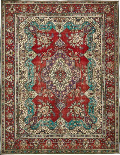 Vintage Hand-Knotted Oriental Rug - 9' 10" x 12' 8" (118" x 152")