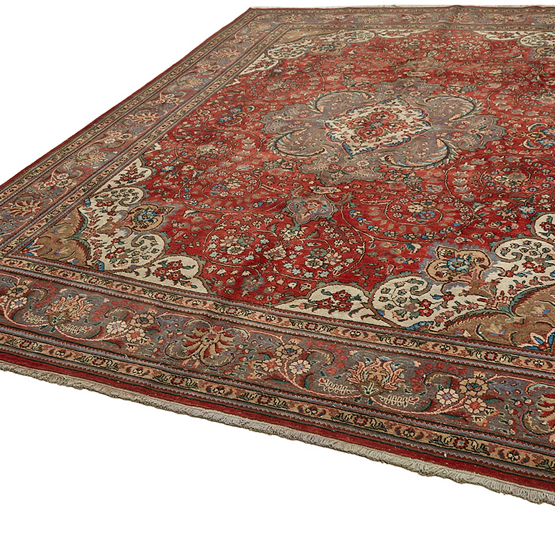 Vintage Hand-Knotted Oriental Rug - 9' 5" x 12' 3" (113" x 147") - K0091142