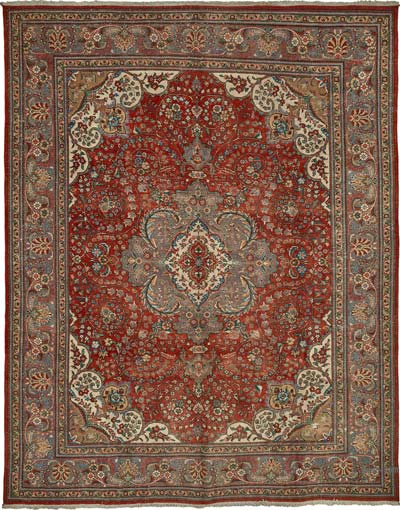 Vintage Hand-Knotted Oriental Rug - 9' 5" x 12' 3" (113" x 147")