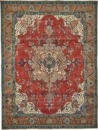 Vintage Hand-Knotted Oriental Rug - 9' 5" x 12' 3" (113" x 147")