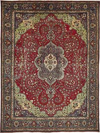 Vintage Hand-Knotted Oriental Rug - 9' 10" x 12' 10" (118" x 154")