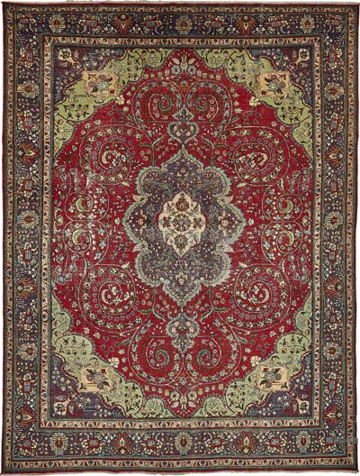 El Dokuma Vintage Halı - 300 cm x 390 cm