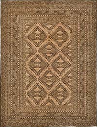 Vintage Hand-Knotted Oriental Rug - 6' 7" x 8' 8" (79" x 104")