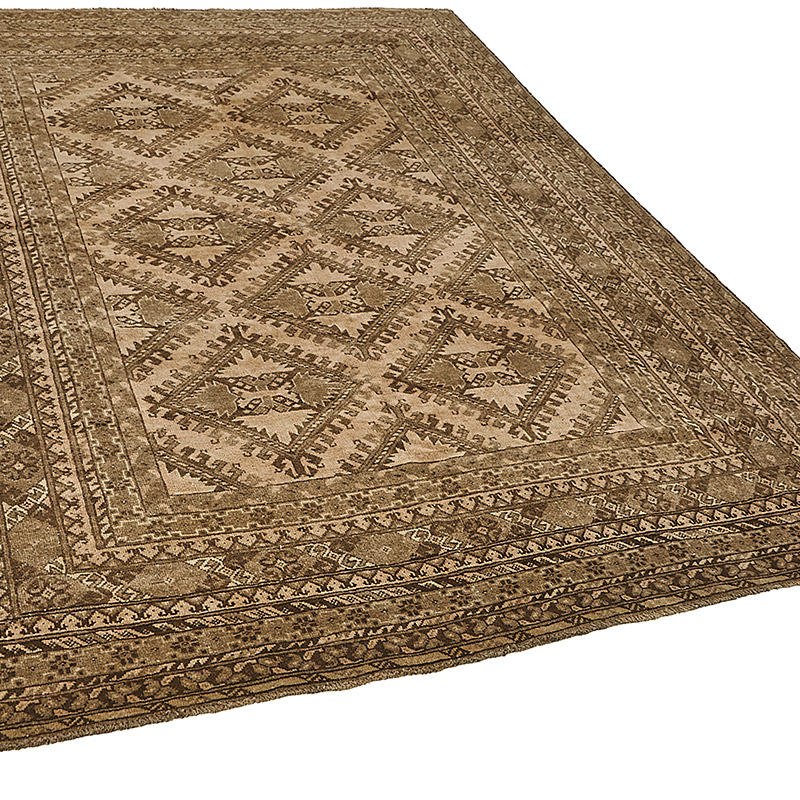 Vintage Hand-Knotted Oriental Rug - 6' 7" x 8' 8" (79" x 104") - K0091156