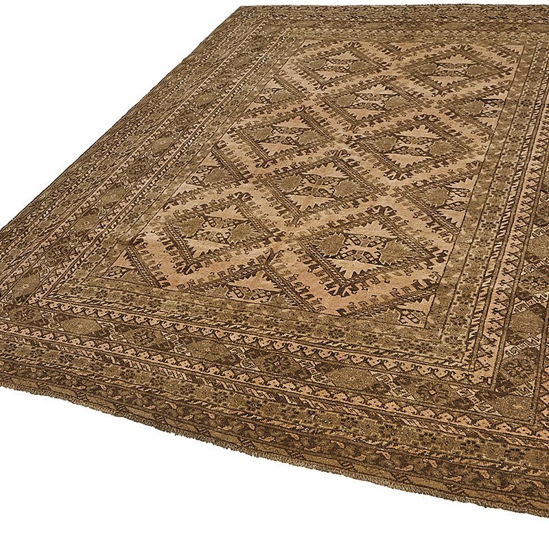 Vintage Hand-Knotted Oriental Rug - 6' 7" x 8' 8" (79" x 104") - K0091156